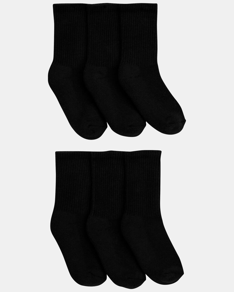 Toddler Boy 6-Pack Socks - Black, image 1 of 2 slides