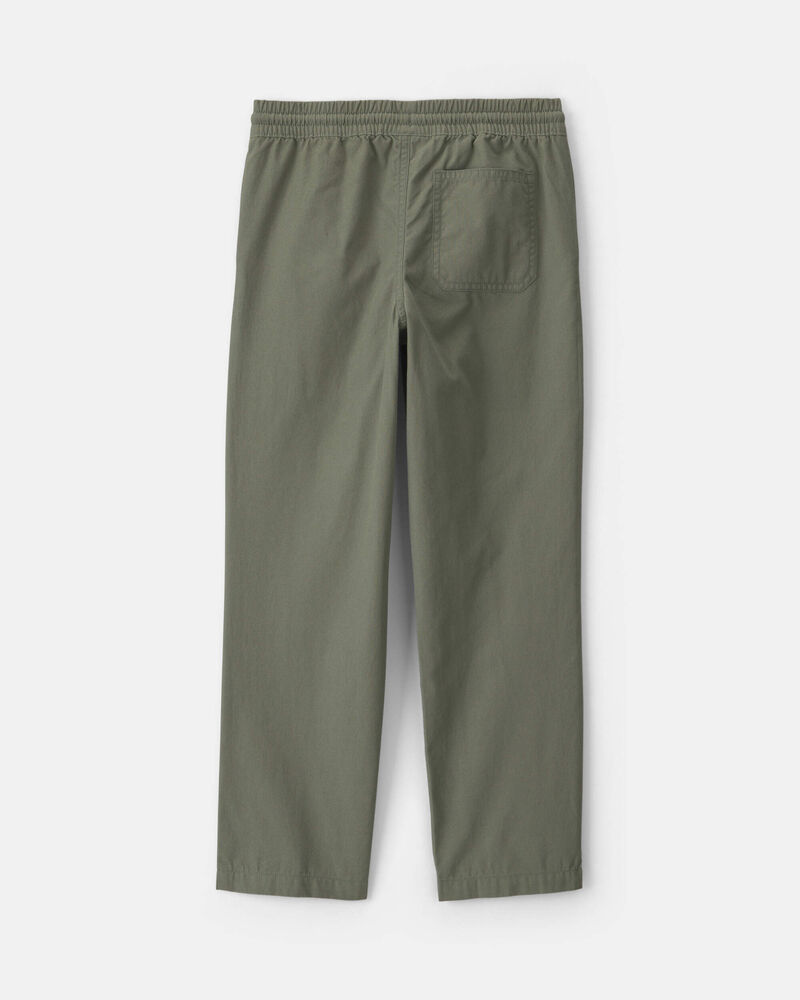 Boys Pull-On Canvas Pants - Olive Green, image 2 of 4 slides