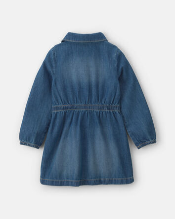 Toddler Girl Denim Long-Sleeve Dress - Medium Wash, 