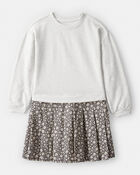 Kid Floral Sweatshirt Dress, image 1 of 4 slides