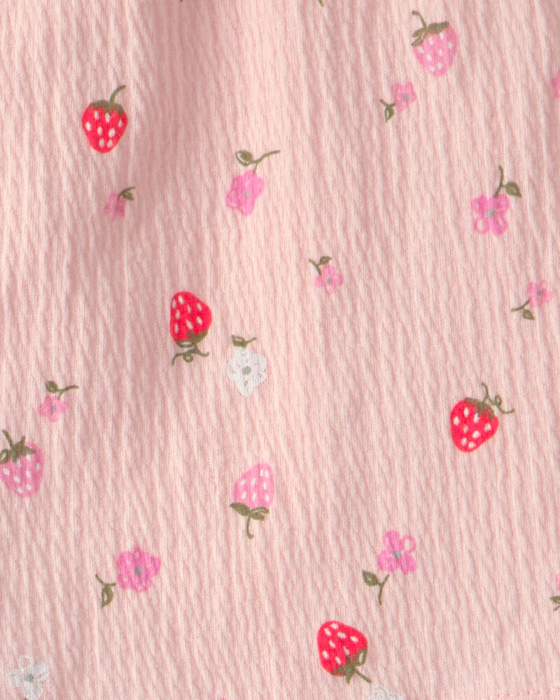Toddler Girl 2-Piece Strawberry Top & Skort Set - Pink, image 3 of 4 slides