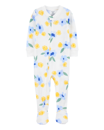 Toddler 1-Piece Floral Thermal Footie Pyjamas, 
