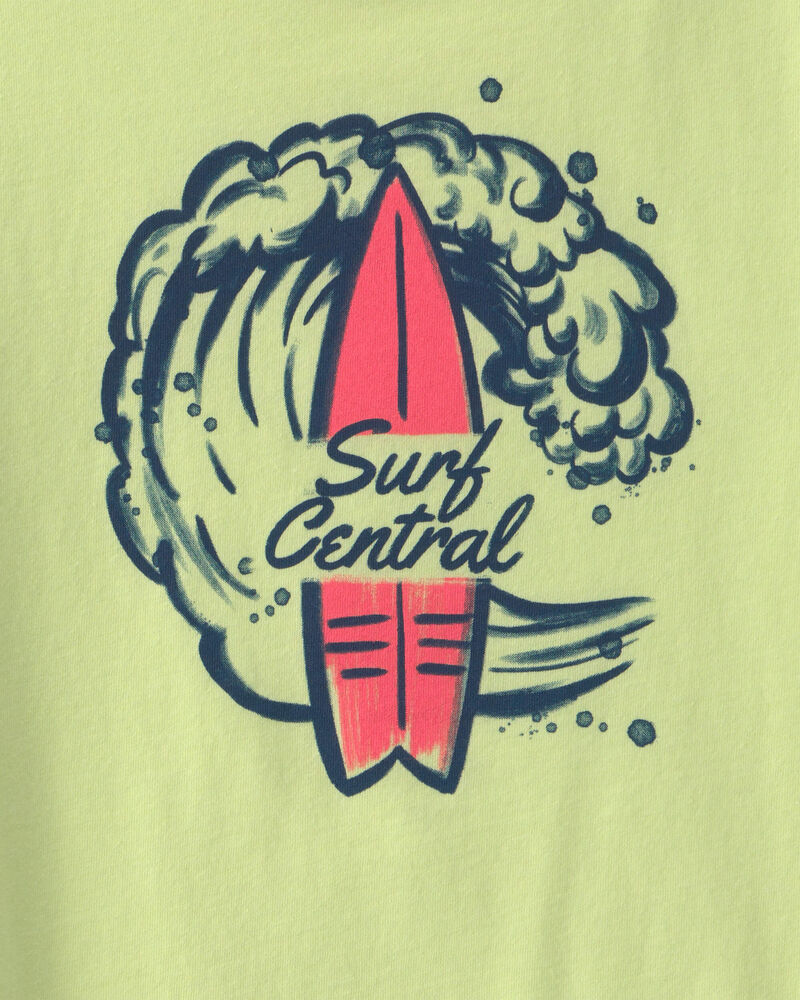 Gar&ccedil;ons - T-shirt &agrave; imprim&eacute; &laquo;Surf Central&raquo; - Vert, image 2 sur 2 diapositives