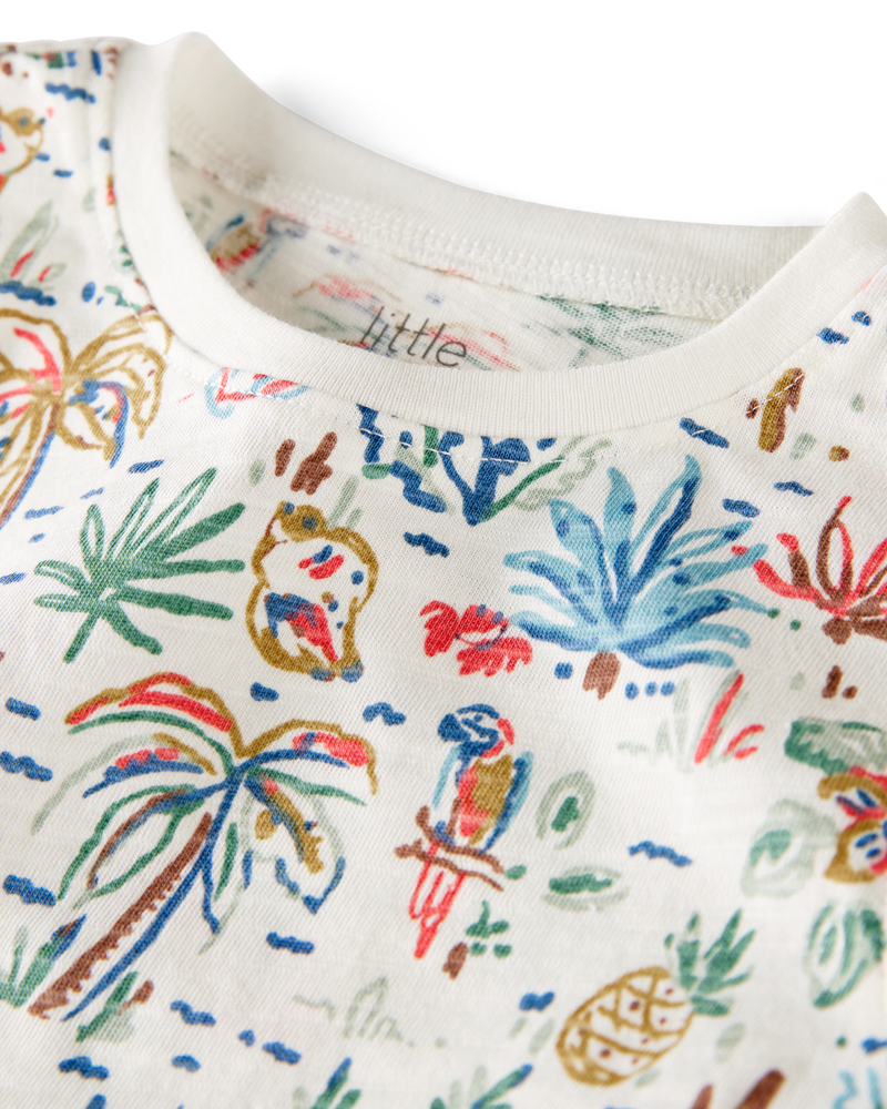 Toddler 2-Pack Organic Cotton Tropical Knit Tanks, image 2 of 4 slides