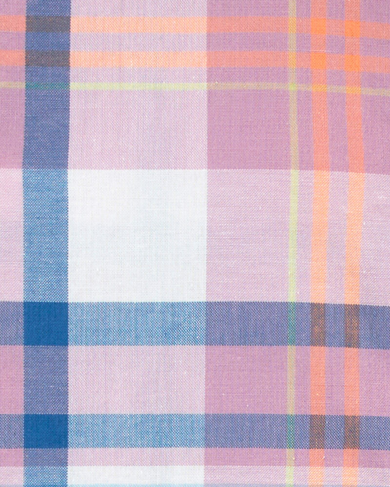 Baby Plaid Button-Front Short Sleeve Shirt, image 2 of 3 slides