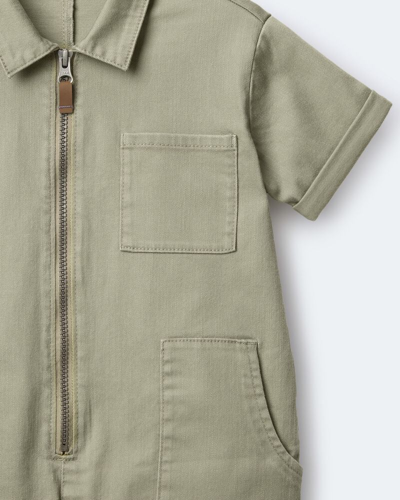 Toddler Day Out™ Jumpsuit - Olive, image 7 of 7 slides