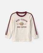 Football Long-Sleeve Graphic Tee - White, image 1 of 3 slides