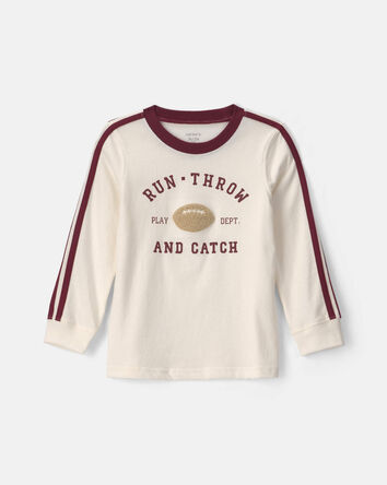 Football Long-Sleeve Graphic Tee - White, 
