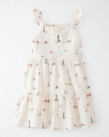 Toddler Organic Cotton Coastal-Print Dress, 