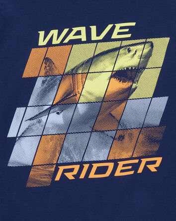 T-shirt à imprimé de requin Wave rider shark, 