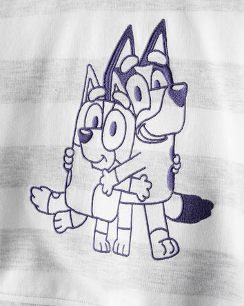 B&eacute;b&eacute; - Chandail sans glissi&egrave;re ray&eacute; en jersey bouclette Bluey - Gris, 