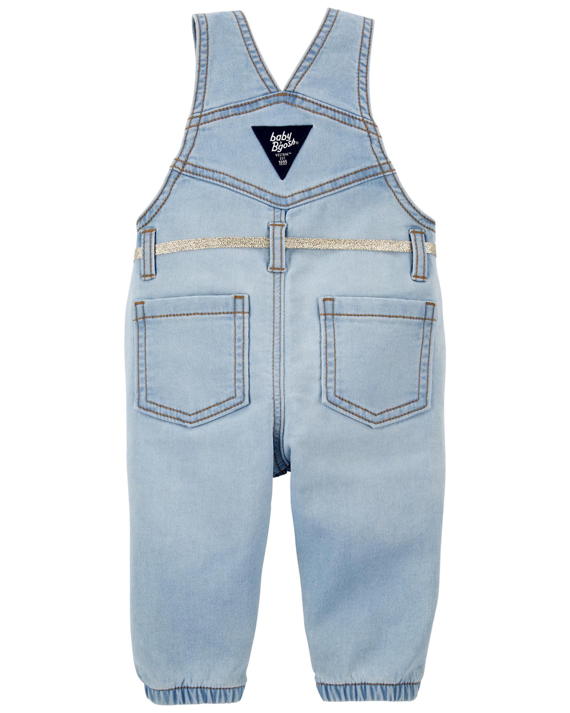 Knit sale denim overalls