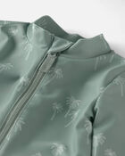 Baby Boy Recycled Long-Sleeve Romper in Palm Tree Print, image 3 of 5 slides