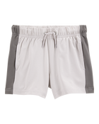 Toddler Striped Pull-On Knit Shorts - Grey, image 1 of 6 slides