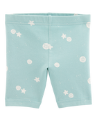 Toddler Girl Sea Print Bike Shorts, image 1 of 6 slides