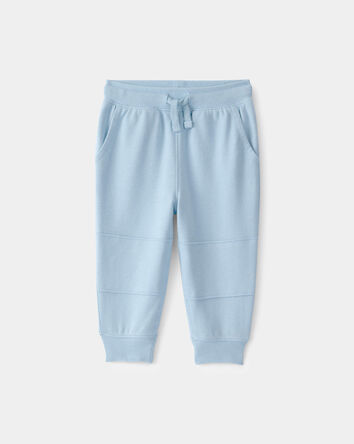 B&eacute;b&eacute; gar&ccedil;on - Pantalon de jogging en jersey bouclette - Bleu, 