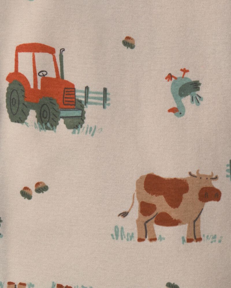 Tout-petit gar&ccedil;on - Pyjama ajust&eacute; 4 pi&egrave;ces en 100 % coton &agrave; motif renard - Vert, image 3 sur 4 diapositives