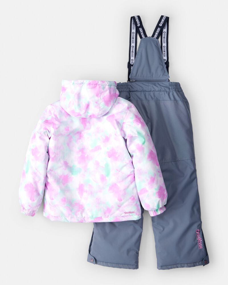 Girls 2-Piece Taslan Snowsuit Set - Pink, image 2 of 13 slides