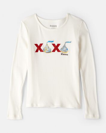 Girls Hershey Kisses XOXO Long-Sleeve Top - Cream, 