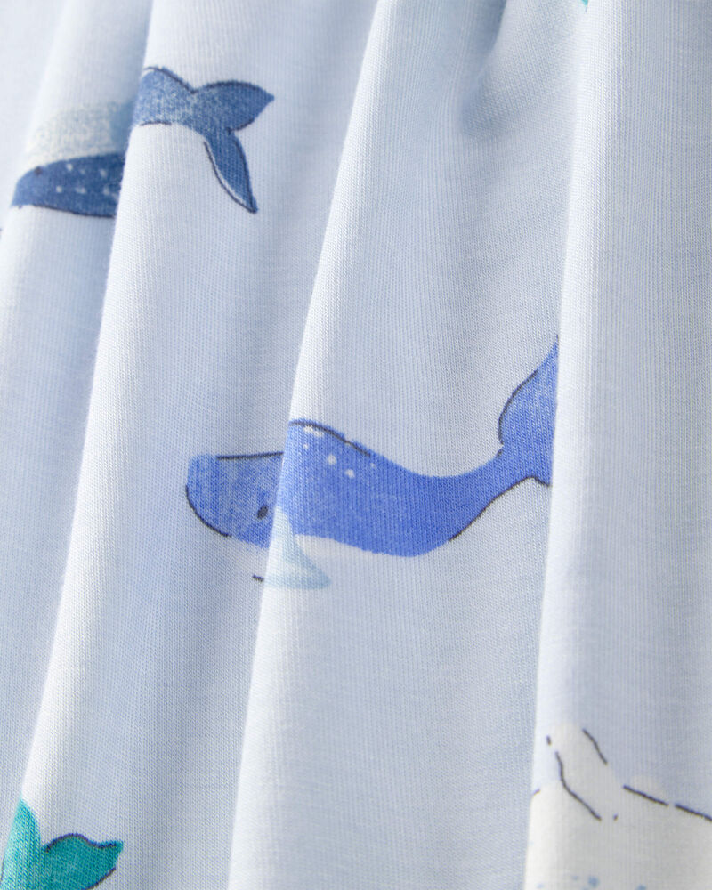 Baby 2-Pack Whale Solid PurelySoft Long-Sleeve Multipack Bodysuits - Blue, image 3 of 7 slides