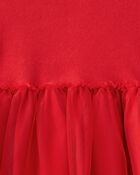 Girls Valentine's Day Tulle Top & Heart Pant Set - Red/Grey, image 3 of 4 slides