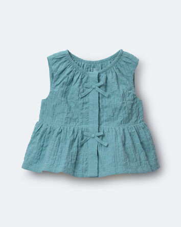 Toddler Girl Peplum Top - Teal, 