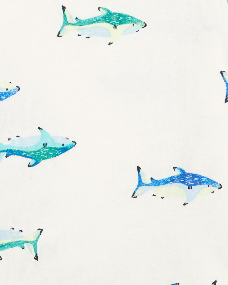 Bébé Ensemble 2 pièces t-shirt imprimé de dinosaure et salopette courte - Bleu marine, image 4 sur 6 diapositives