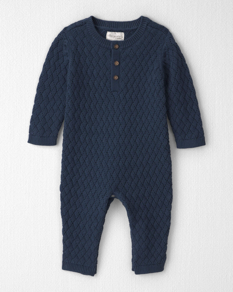 Baby Organic Cotton Sweater Knit Jumpsuit, image 1 of 5 slides