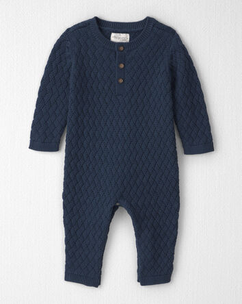 Baby Organic Cotton Sweater Knit Jumpsuit, 