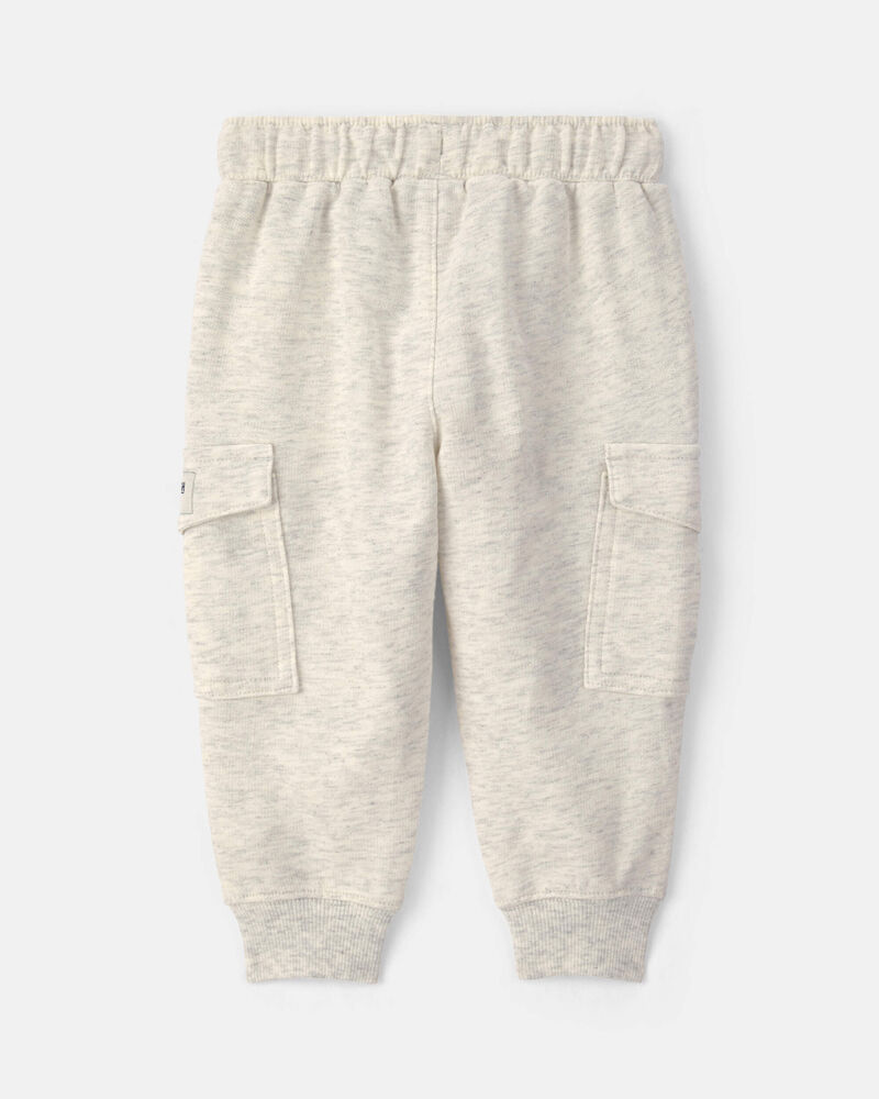 Baby Boy French Terry Cargo Knit Joggers - Grey, image 2 of 5 slides