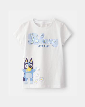 Tout-petit fille - T-shirt &agrave; imprim&eacute; Bluey &ndash; Blanc, 