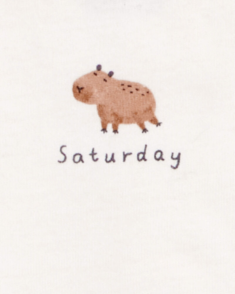 Baby 7-Pack Days Of The Week Short-Sleeve Cotton Bodysuits, image 8 of 9 slides