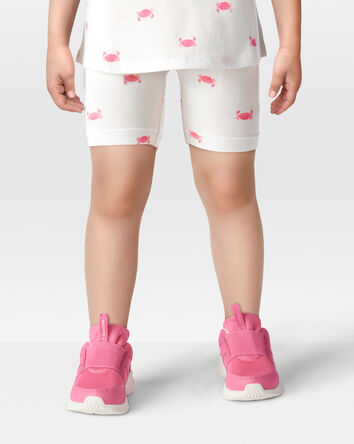 Toddler Crab Print Bike Shorts, 
