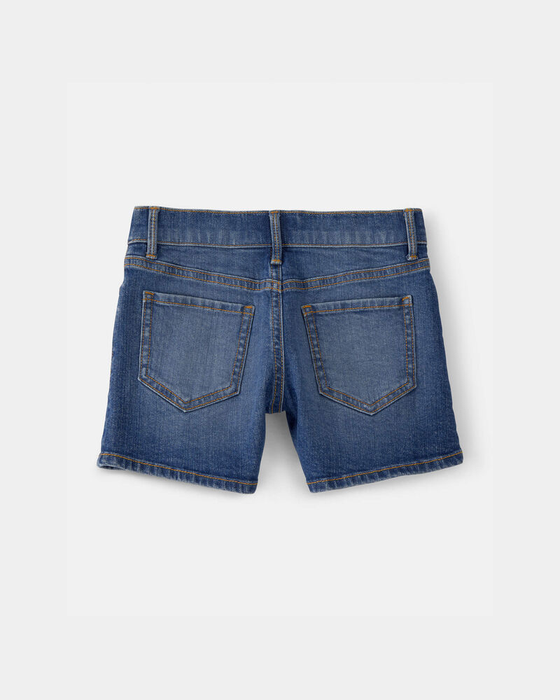Girls Denim Midi Shorts - Dark Wash, image 2 of 4 slides