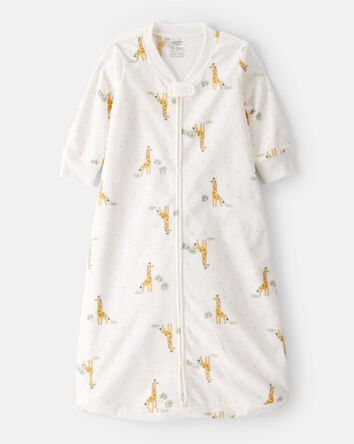 Bébé - Gigoteuse à manches longues à imprimé girafe – Blanc, 