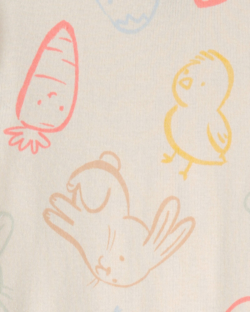 Toddler Easter Bunny Snug Fit 2-Piece Pyjamas Set - Cream, image 2 of 3 slides