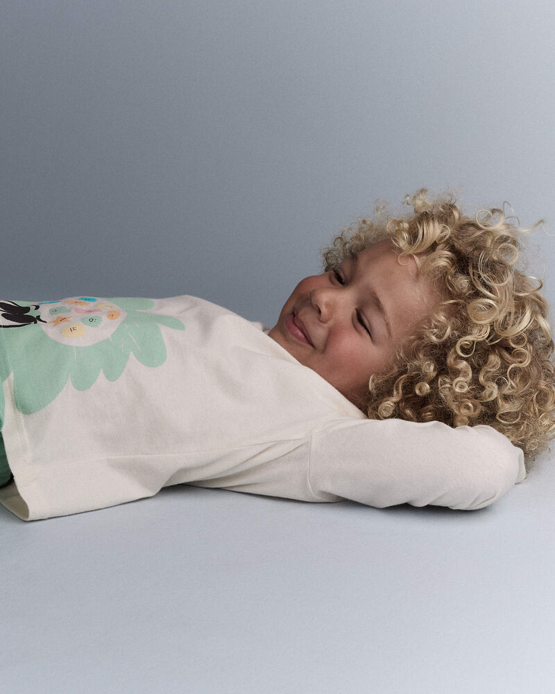 Toddler Mind Character Long-Sleeve Relaxed Graphic Tee - Cream, image 4 of 6 slides