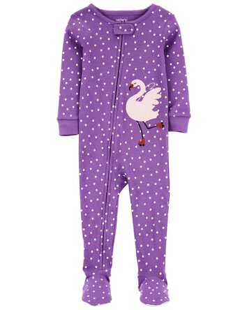 1-Piece Flamingo 100% Snug Fit Cotton Footie Pyjamas, 
