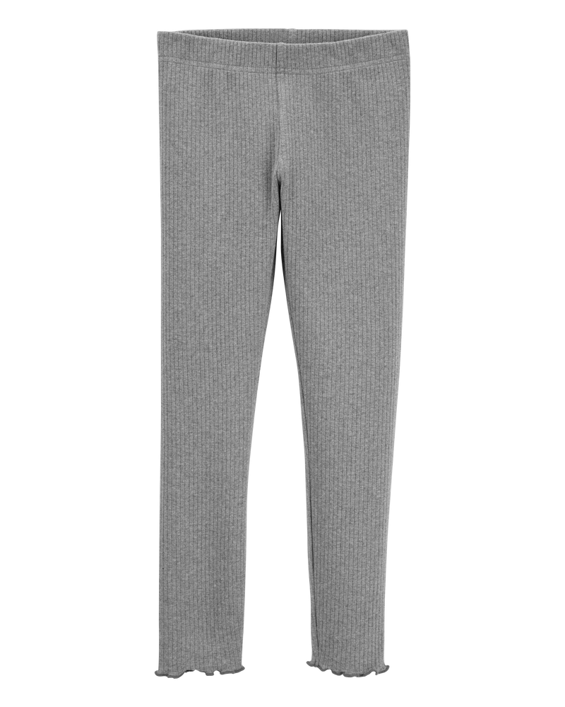 Kid 2-Piece Long-Sleeve Ribbed Top & Leggings Set, image 4 of 6 slides