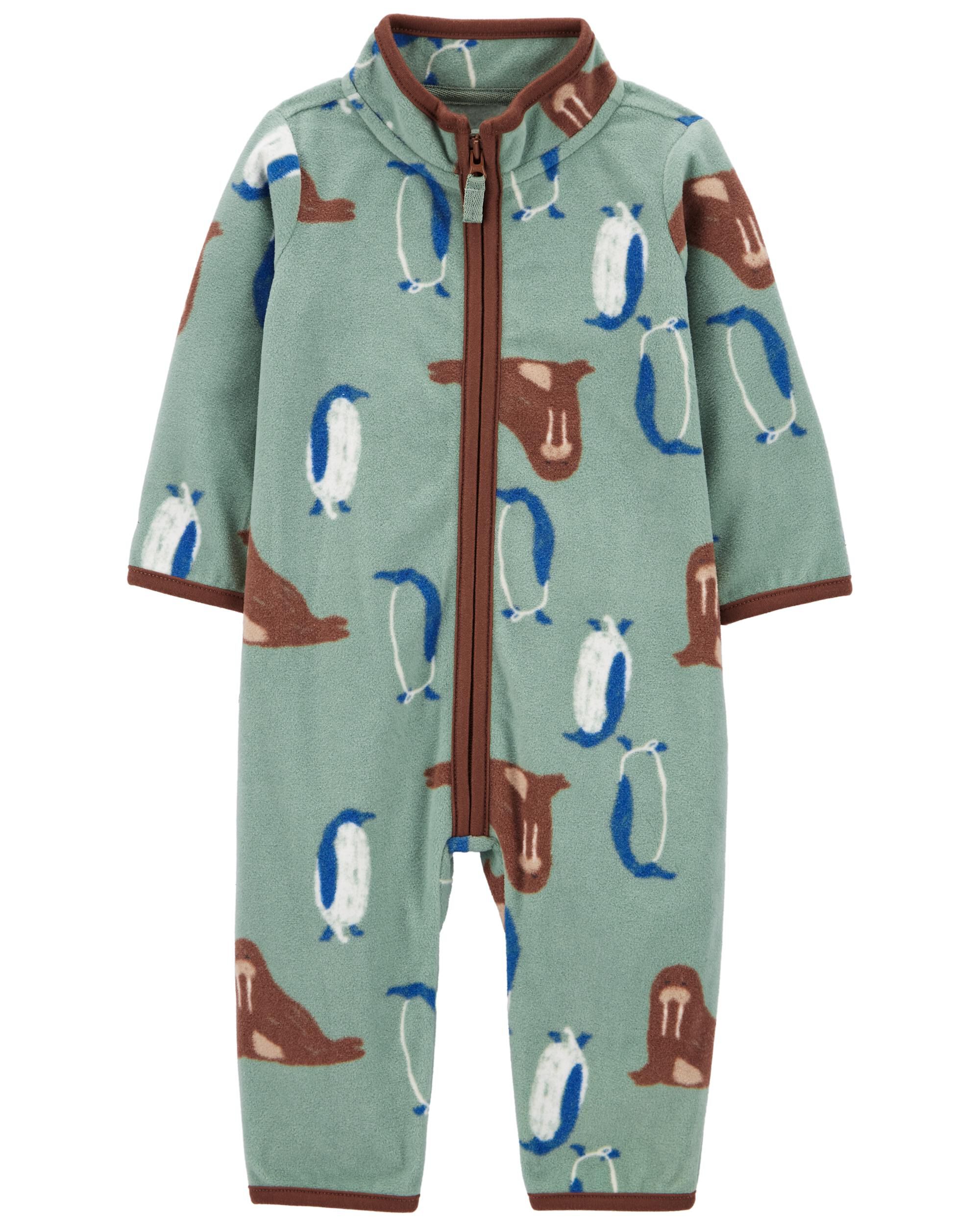 Green Penguin Fleece Jumpsuit Carter s Oshkosh Canada