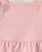 B&eacute;b&eacute; fille - Ensemble 3 pi&egrave;ces haut manches longues &agrave; c&oelig;urs et robe en jersey bouclette de la Saint-Valentin &ndash; Rouge/Cr&egrave;me, image 4 sur 5 diapositives