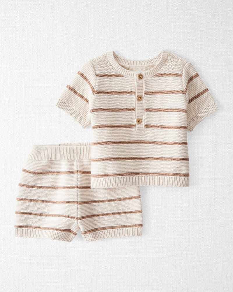 Baby 2-Piece Organic Cotton Sweater Knit Set, image 1 of 6 slides