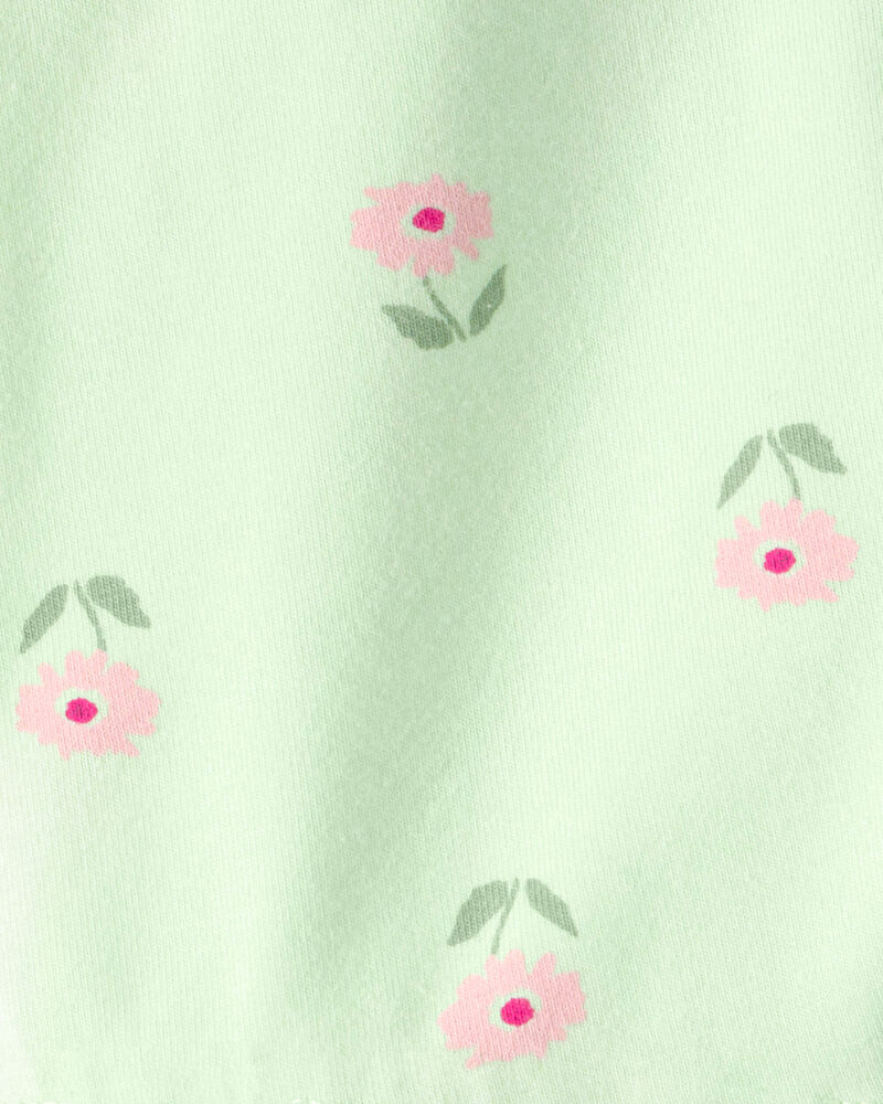 B&eacute;b&eacute; fille - Short de cycliste &agrave; fleurs - Vert, image 3 sur 3 diapositives