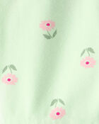 B&eacute;b&eacute; fille - Short de cycliste &agrave; fleurs - Vert, image 3 sur 3 diapositives