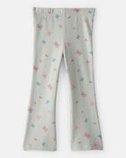 Toddler Girl Butterfly Flare Pull-On Stretch Leggings - Green, image 2 of 4 slides