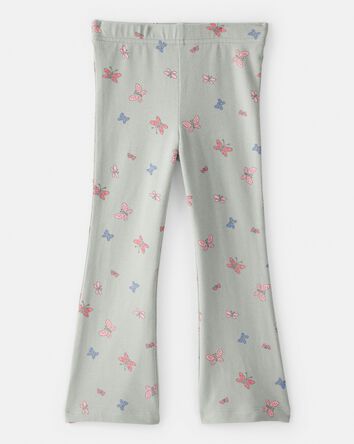 Toddler Girl Butterfly Flare Pull-On Stretch Leggings - Green, 