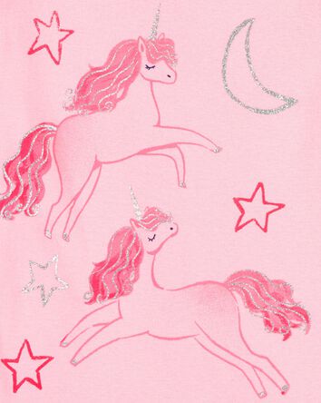 Toddler 4-Piece Unicorn Cotton Pyjamas, 