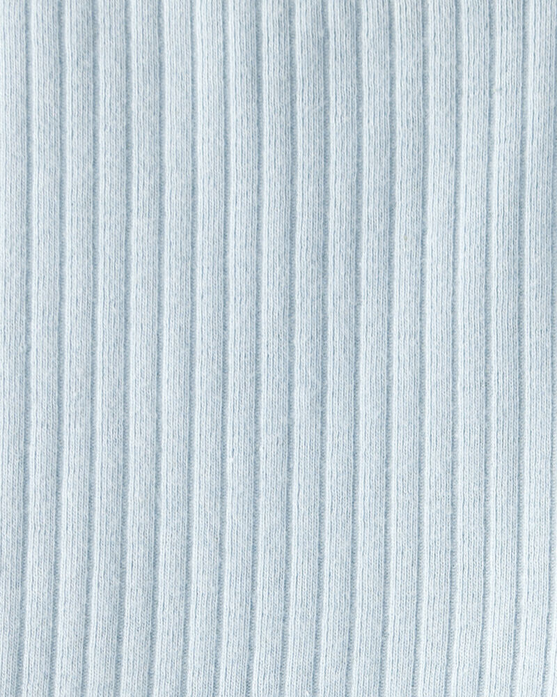 Baby Girl Flare Pull-On Stretch Rib Leggings - Blue, image 3 of 4 slides