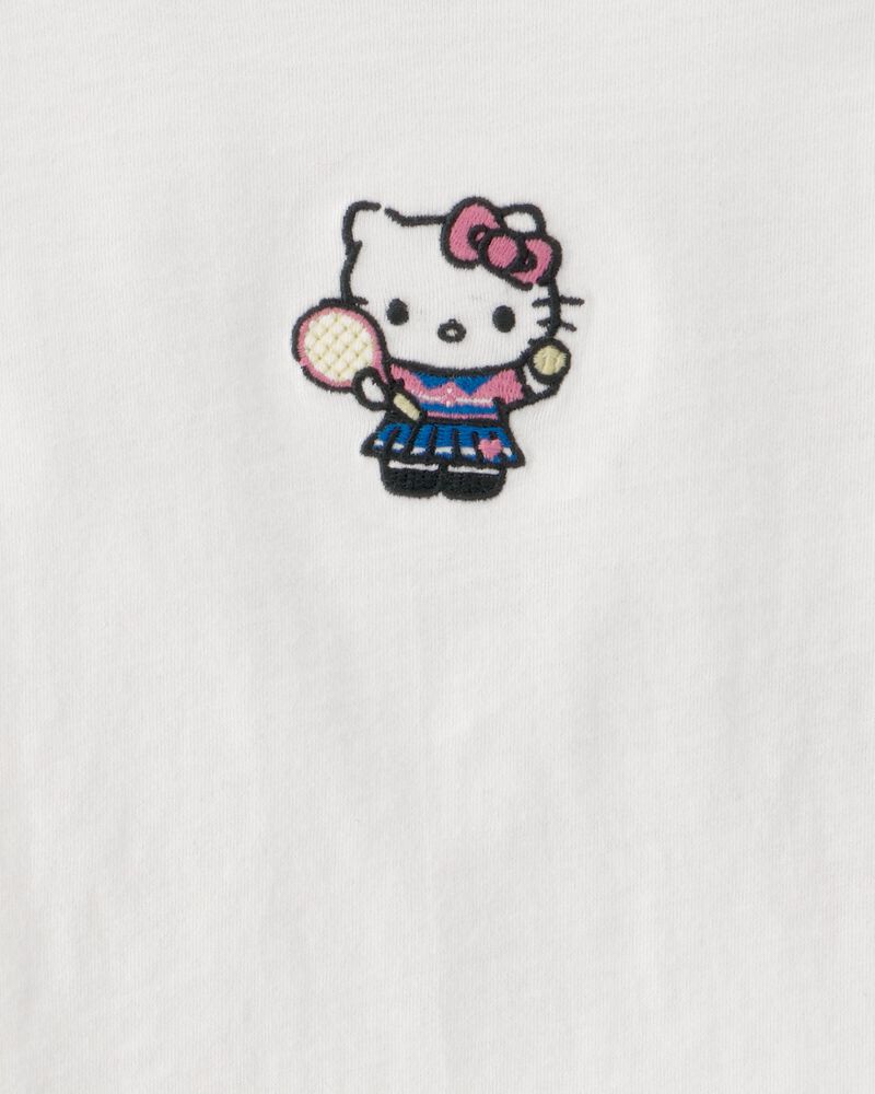 Girls Hello Kitty&reg; Long-Sleeve Top - White, image 4 of 5 slides
