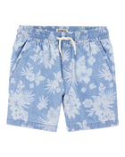 Kid Pull-On Bermuda Tropical Print Short-Blue, image 1 of 4 slides